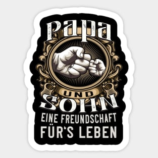 Papa und Sohn Freundschaft fürs Leben Sticker